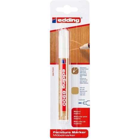 Edding 8900 permanent furniture marker - runde Spitze 1,5-2mm - widerstandsfähig a die light - schnell trocknend - helle Eiche Farbe