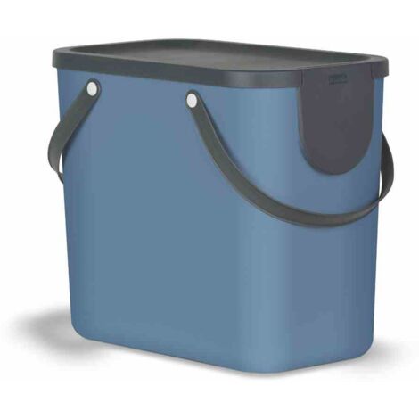 Rotho Mülltrennungssystem Albula 25 L horizon blue Recyclingbehälter Müll- & Abfalleimer