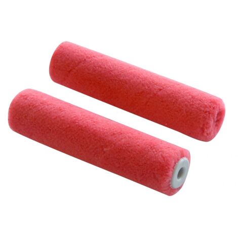 Nespoli Lackierwalzen RedFibre mit Antihaftbeschichtung 2 Stück, 10 cm, 4 mm Farbroller