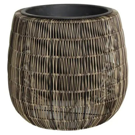 TrendLine Polyrattan Pflanztopf Ø 45 x 40 cm braun Körbe, Blumentöpfe, -kästen & Untersetzer