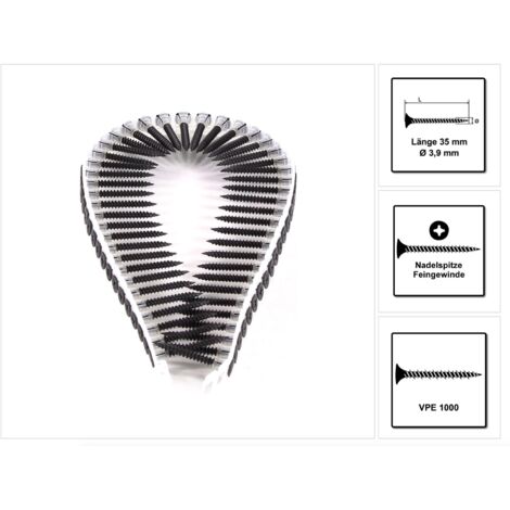 Spax Schnellbauschrauben 3.9 x 35 mm PH 2 Feingewinde 1000 Stück Schnellbauschrauben für Holzunterkonstruktion (1/5)