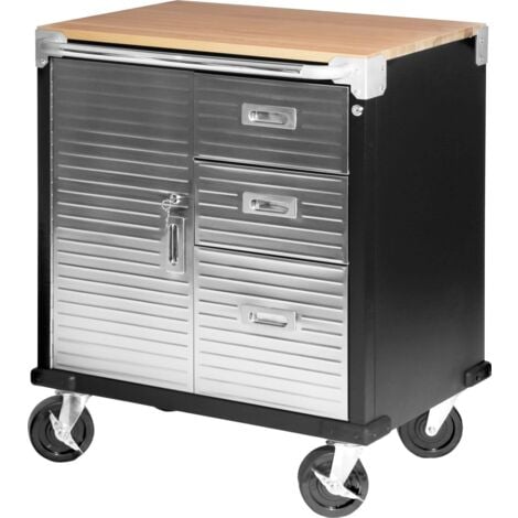 Primaster Werkstattwagen Schwerlastschubladen 75x50x87 cm Werkzeugwagen Werkzeug