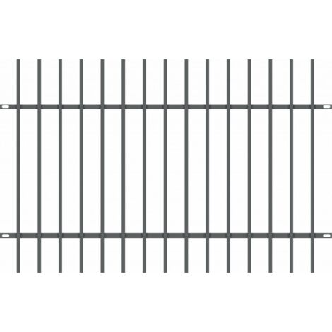 Polbram Zaunfeld Gartenzaun Zaunelement Linus 200 x 120cm Metall Zaun Anthrazit