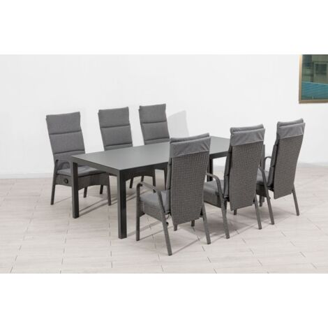 Primaster Gartentisch Pero 220 x 100 x 74 cm Alugestell Tisch Esstisch