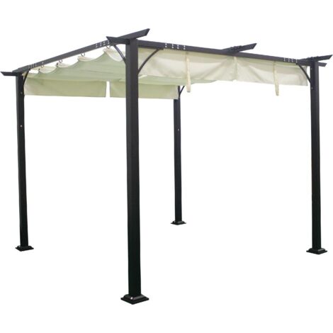 Primaster Raffpavillon 300 x 300 cm Kairo Beige Pavillon Gartenpavillon (1/3)