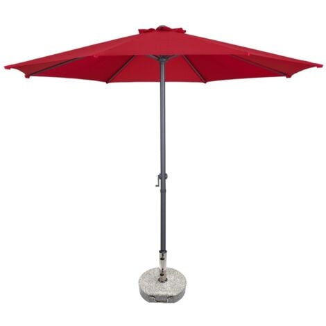Primaster Granit Schirmständer Sonnenschirmständer Ø 45cm Rollen Schirmhalter