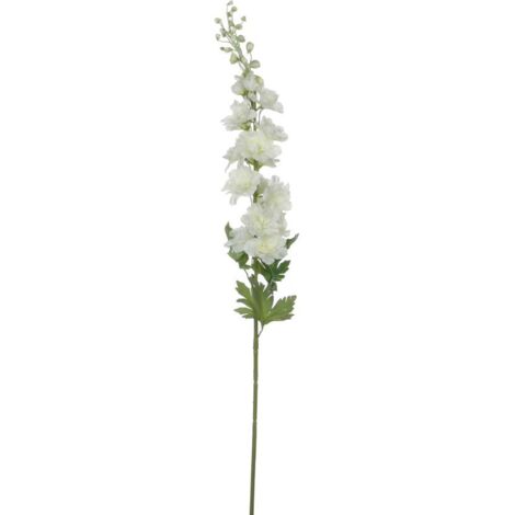 Mica künstliche Delphimium weiß 78 cm Kunstblume Seidenblume Einzelblume