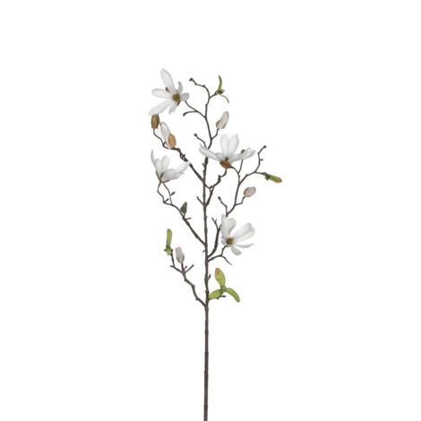 Mica künstliche Magnolia weiß 75 cm Magnolienzweig Kunstblume Einzelblumen