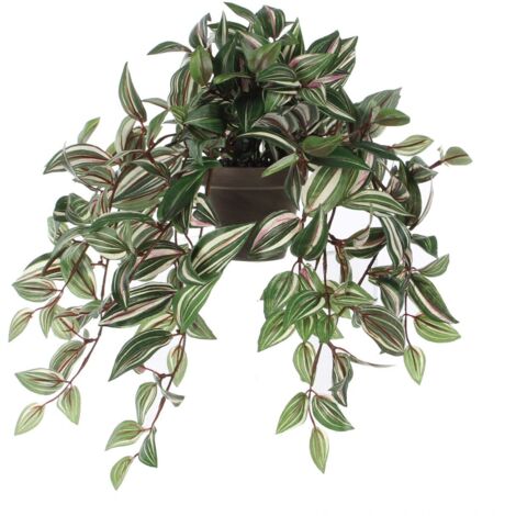 Mica Kunstpflanze Tradescantia hängend grün im Topf 45 x 25 x 25 cm Kunstpflanzen
