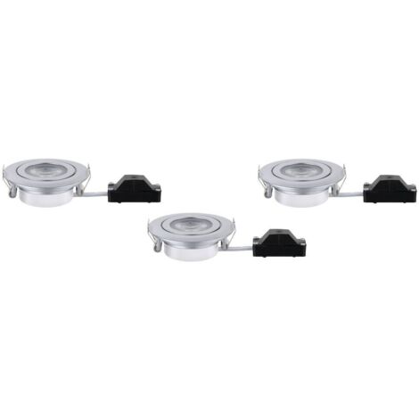 Paulmann LED Einbauleuchte 3er-Set chrom schwenkbar Einbauleuchten