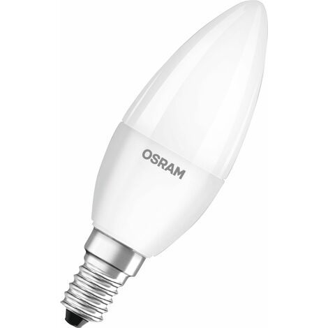 6 x Osram LED Leuchtmittel Kerzen 5,8W = 40W E14 matt neutralweiß kaltweiß 4000K 