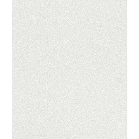Rasch Vliestapete 124002 Wallton überstreichbares uni weiß 10,05 x 0,53 m Wandtapete (1/3)