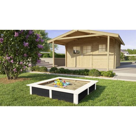 Weka Sandkasten Aina Sandkiste Kindersandkasten 119 x 119 cm 350 Liter Sandbox