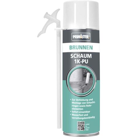 Primaster Brunnenschaum 1K-PU 500ml Schachtschaum Wasserfest Unlöslich