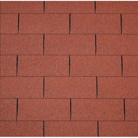 Easy Rechteck-Dachschindeln ziegelrot 80 x 33,6 cm Schindel Dach Dachschindel
