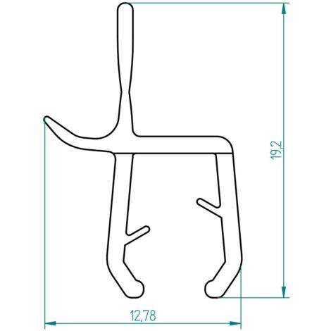 Breuer Spritzschutzprofil 2 x 424 mm Profil Spritzschutz Duschdichtung