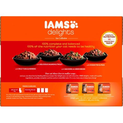 Iams Delights Katzennassfutter See Collection in Gelee 12 x 85 g Nassfutter