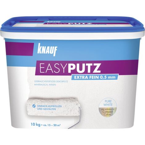 Knauf EasyPutz extra fein 0,5 mm 10 kg schneeweiss matt Innen Putz Streichputz