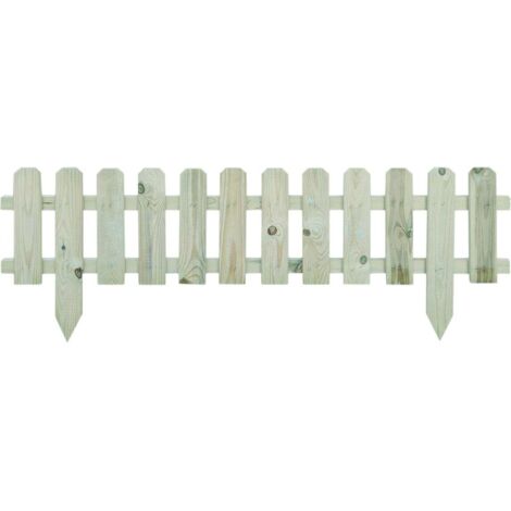 Steckzaun 120 x 30 cm kesseldruckimprägniert Holz Zaun Gartenzaun Holzzaun