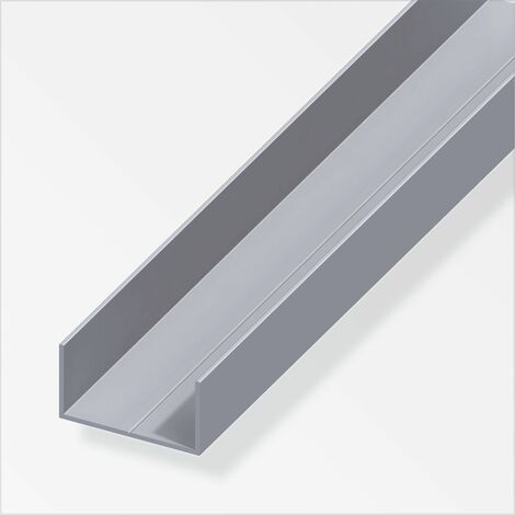 alfer Rechteck-U-Profil 15,5 x 27,5 x 2500 mm Aluminium Profile U Schiene