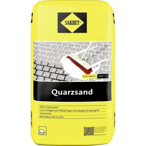 Sakret Quarzsand 0,1 - 0,5 mm natur 10 kg Fugenmaterial & Spielsand