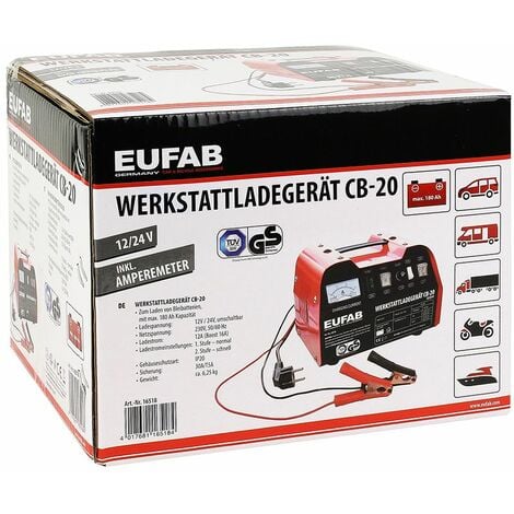 EUFAB Batterie-Ladegerät CB 20 12/24V, 18/12A Ladegeräte