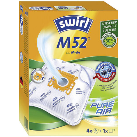 Swirl M 52 EcoPor Staubsaugerbeutel 4 Staubbeutel + 1 Filter Staubsaugerbeutel (1/7)