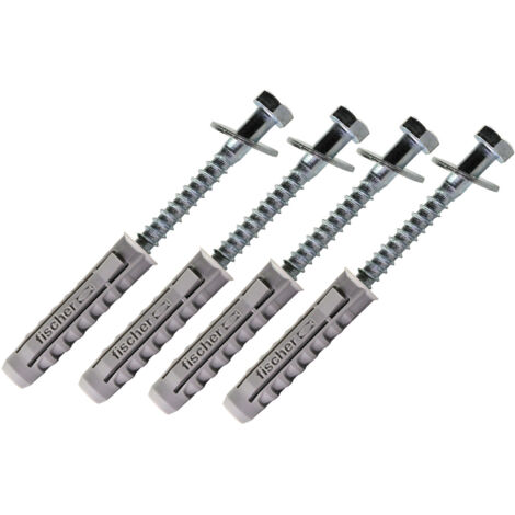 Schwaiger Montage-Set Schrauben-Dübel SSET812 531 silber, mit Fischer® Dübeln, 4 Stück Sat-Anlagen & Receiver