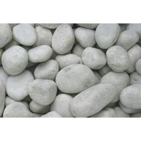 Bellamoli Gestaltungskiesel Bianco Carrara weiß ca. 40-60 mm, 25 kg Kieselsteine