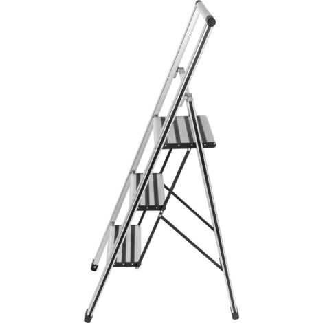 Wenko Aluminium-Design Klapptrittleiter 2,55m Stufen Trittleiter Klappleiter