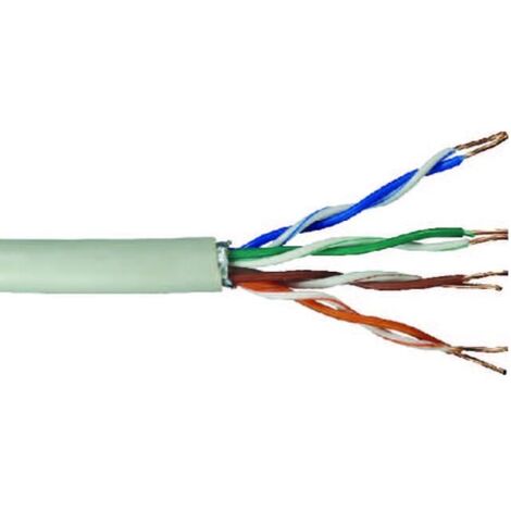 Netzwerkkabel Cat 5 E 250 Mhz 50 Meter 8 Adern 0,6mm² Querschnitt Grau