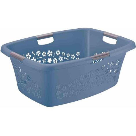 Rotho Wäschekorb Flowers 50 l horizon blue Wäschekörbe (1/4)