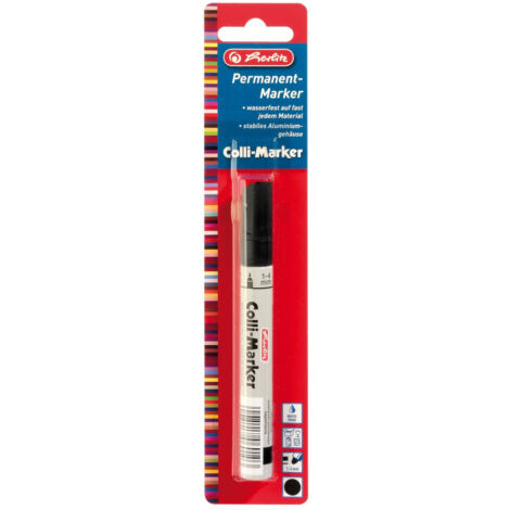 Herlitz Pennarello Indelebile Colli, Punta Conica 1-4 Mm, Nero, Confezione Da 10 Pezzi, A Base D'acqua, Permanente, Per Scrivere Su Scatole E Pacchi - 3