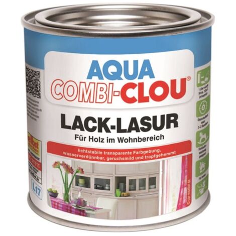 Aqua Clou Lacklasur L17 Nr.24 375 ml steingrau seidenmatt Holzlasur (1/2)