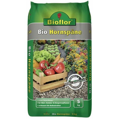Bioflor Hornspäne Naturdünge Gartendünger 5kg für Obst Gemüse Pflanzen