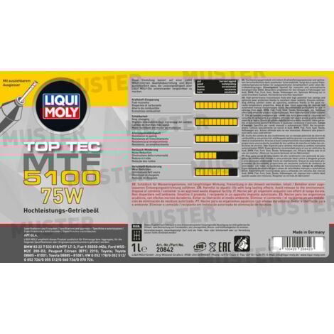 Liqui Moly Getriebeöl Top Tec MTF 5100 75W 1 L Motoröle & Additive