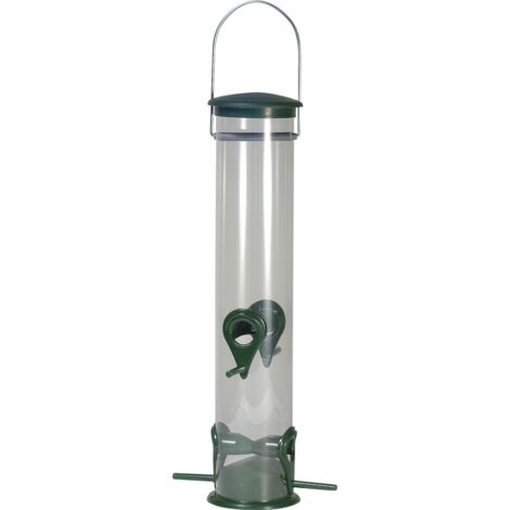 Futtersäule Kunststoff groß, grün Ø 16, Höhe 45 cm Vogelfutterspender