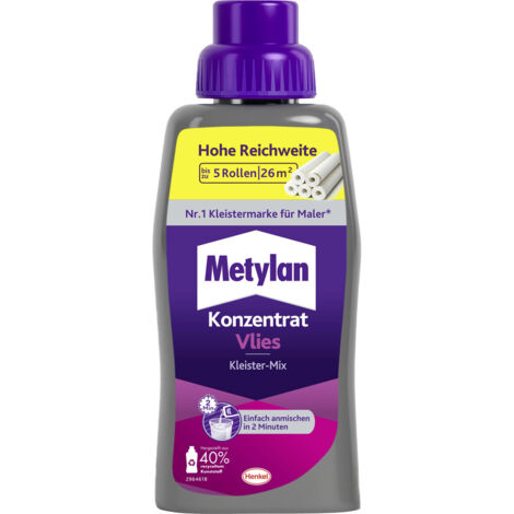 Metylan Vlies Fertigkleister Konzentrat 500 g Flasche, trocknet transparent Tapetenkleister