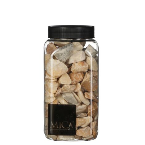 Mica Decorations Dekorative Steine hellbraun 650 ml 1 kg Steine