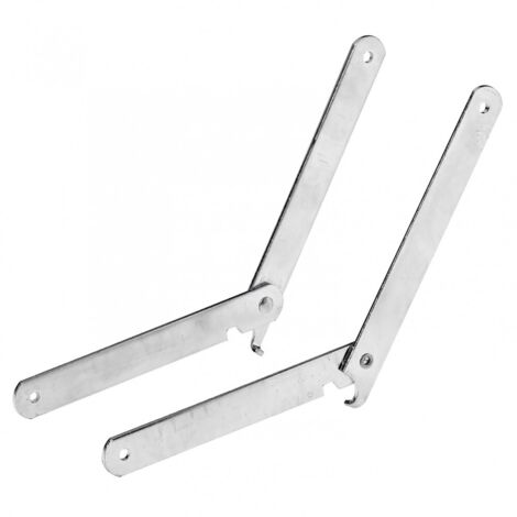 Hettich Klapphalter für Tische und Bänke 200 mm Stahl, verzinkt, 2 Stück Möbelbeschläge