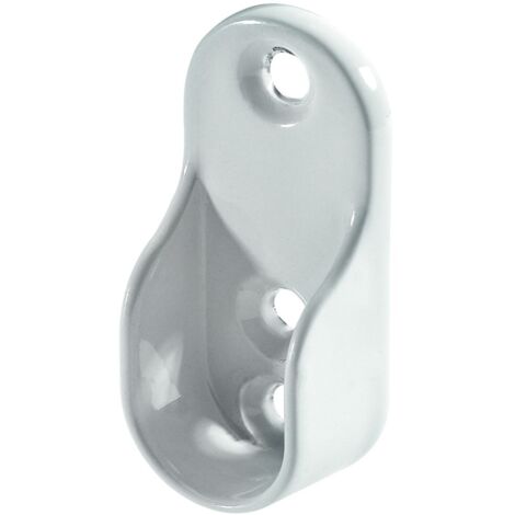 Hettich Schrankrohrlager für ovale Schrankrohre 30 x 15 mm weiß Ø 30/15 mm Möbelbeschläge