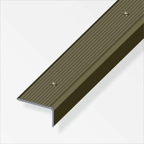 alfer Treppenprofil 1 m, 41 x 23 mm Aluminium eloxiert bronze Treppenprofile