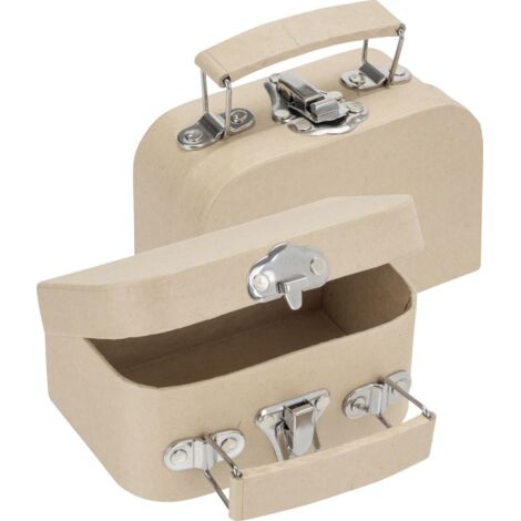 GLOREX Quadratbox Aus Pappe, 20,5 X 20,5 X 9 Cm, Natur - Vielseitige Aufbewahrungsbox