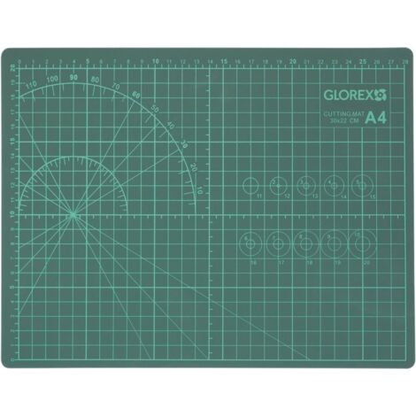 INNSPIRO Schneideunterlage 60x45cm - Selbstheilend Grün Mit Zentimeter Raster 3mm