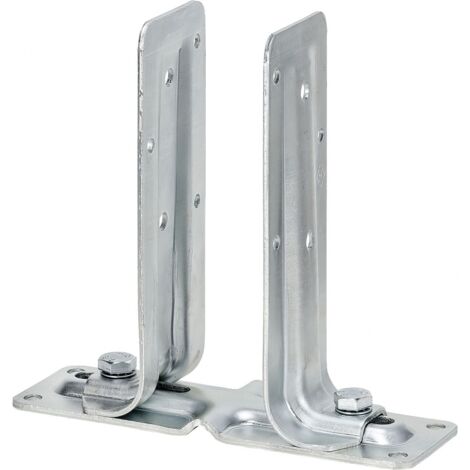 Vormann Verstellbare Stützenschuhe verzinkt 270/65 x 70-140 x 205 mm Einschlagbodenhülsen
