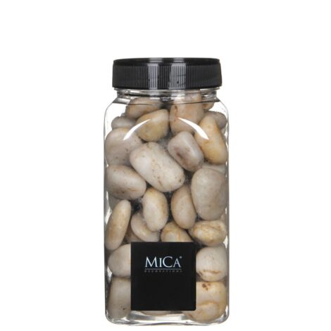 Mica Decorations Dekorative Steine beige klein 650 ml 1 kg Dekosteine & Dekosand