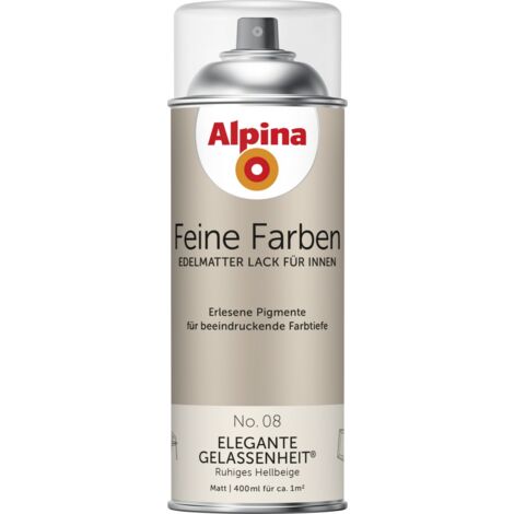 Alpina Feine Farben Sprühlack No. 08 Elegante Gelassenheit hellbeige edelmatt 400 ml Sprühlacke