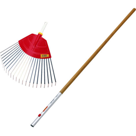 Wolf Garten Fächerbesen UF-M+ZM140 Rechen 50 cm Arbeitsbreite, inkl. Eschenstiel