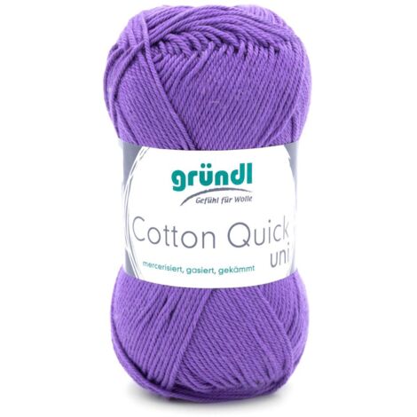 Gründl Wolle Cotton Quick 50 g uni orchidee Handarbeit