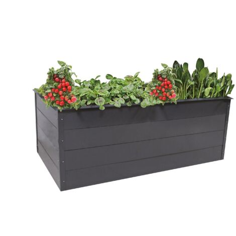 TrendLine Hochbeet Stahl 200 x 100 x 76 cm Lech inkl. Schneckenkante Hochbeet